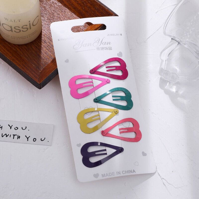 Set 6 Kẹp Tóc Nhiều Màu Dễ Thương