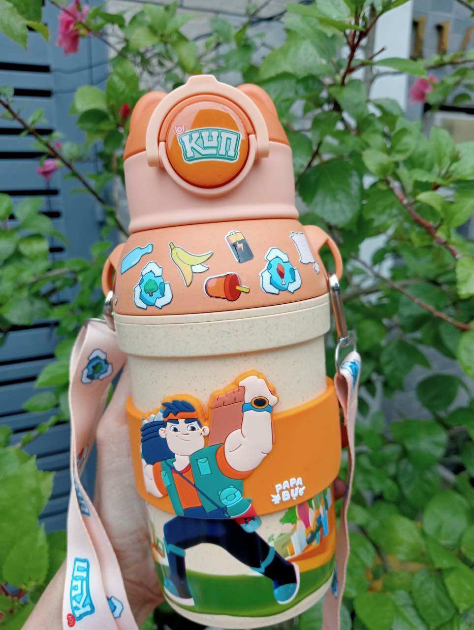 Bình nước vô cực Kun nhựa lúa mạch
