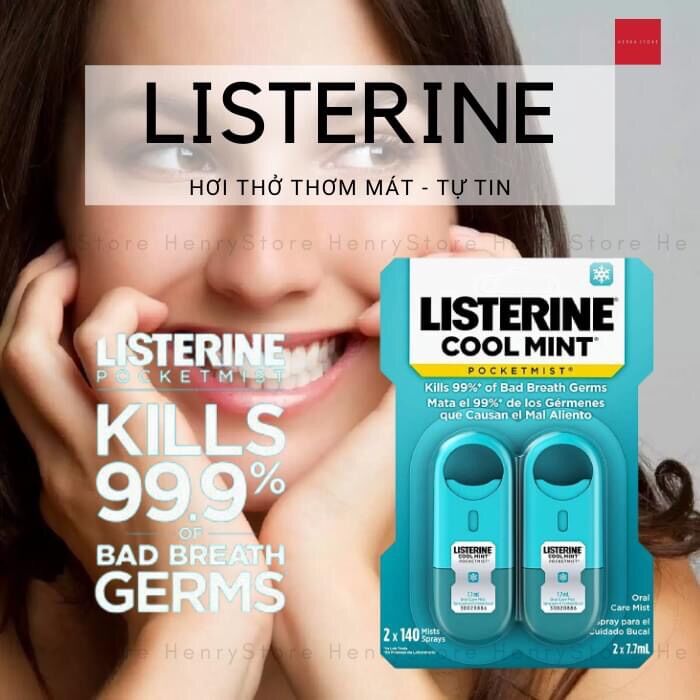 Set xịt thơm miệng Listerine