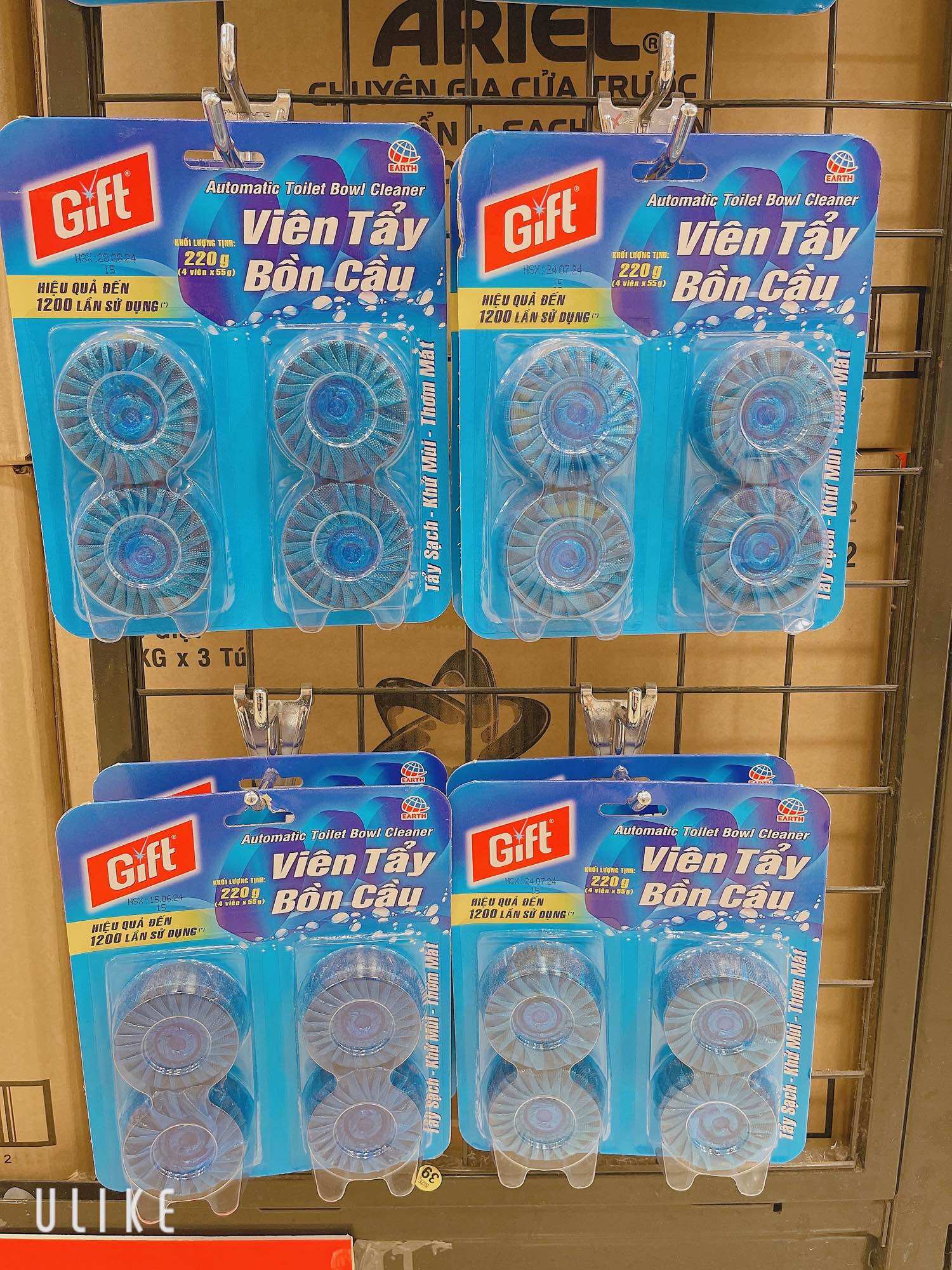 Viên  thả bồn cầu Gift  vỉ 4 viên