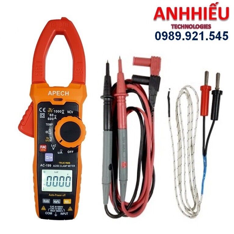 APECH AC 199 Ampe kìm đo AC/DC APECH AC 199 (1000A)