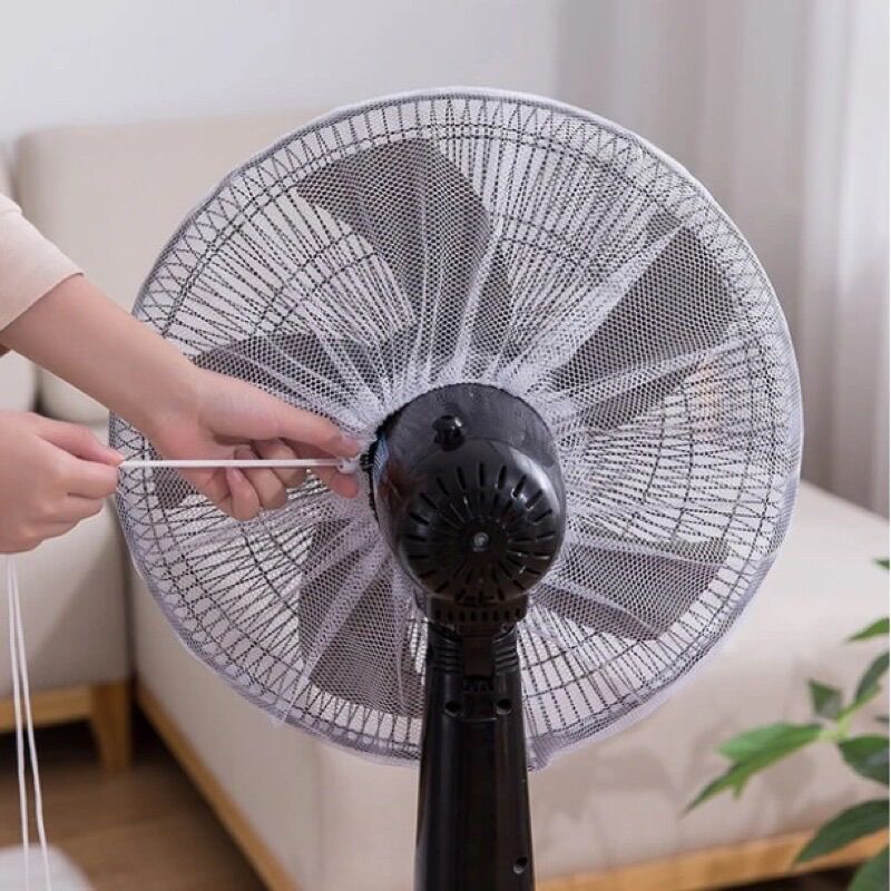 Lưới bọc quạt LOẠI TO dây rút hình thú trùm kín quạt