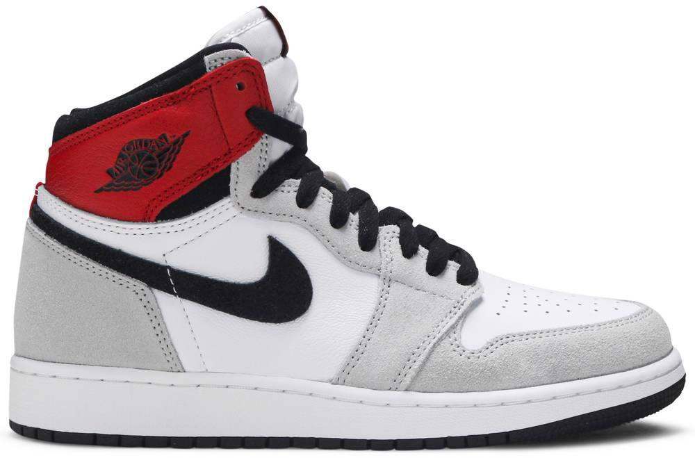 Giày Sneaker Jordan 1 Light Smoke Grey xám đỏ