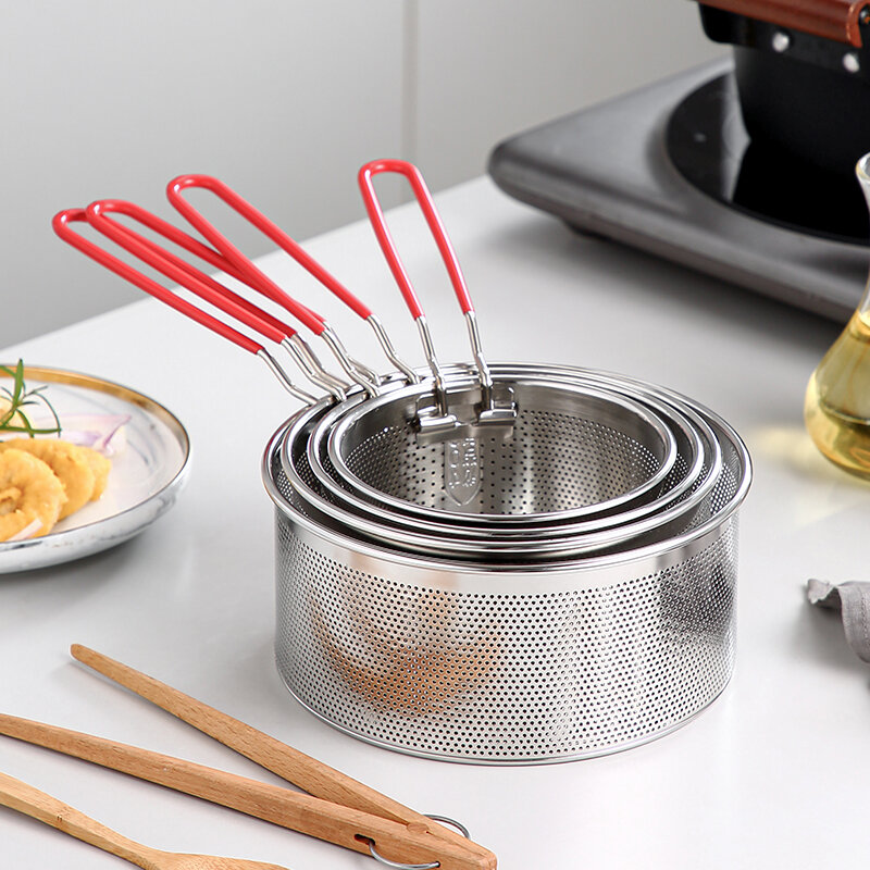 Giỏ chiên inox onlycook giỏ chiên cay tê giỏ lọc lưới vớt mỳ lưới nấu mì lưới giỏ chiên dầu