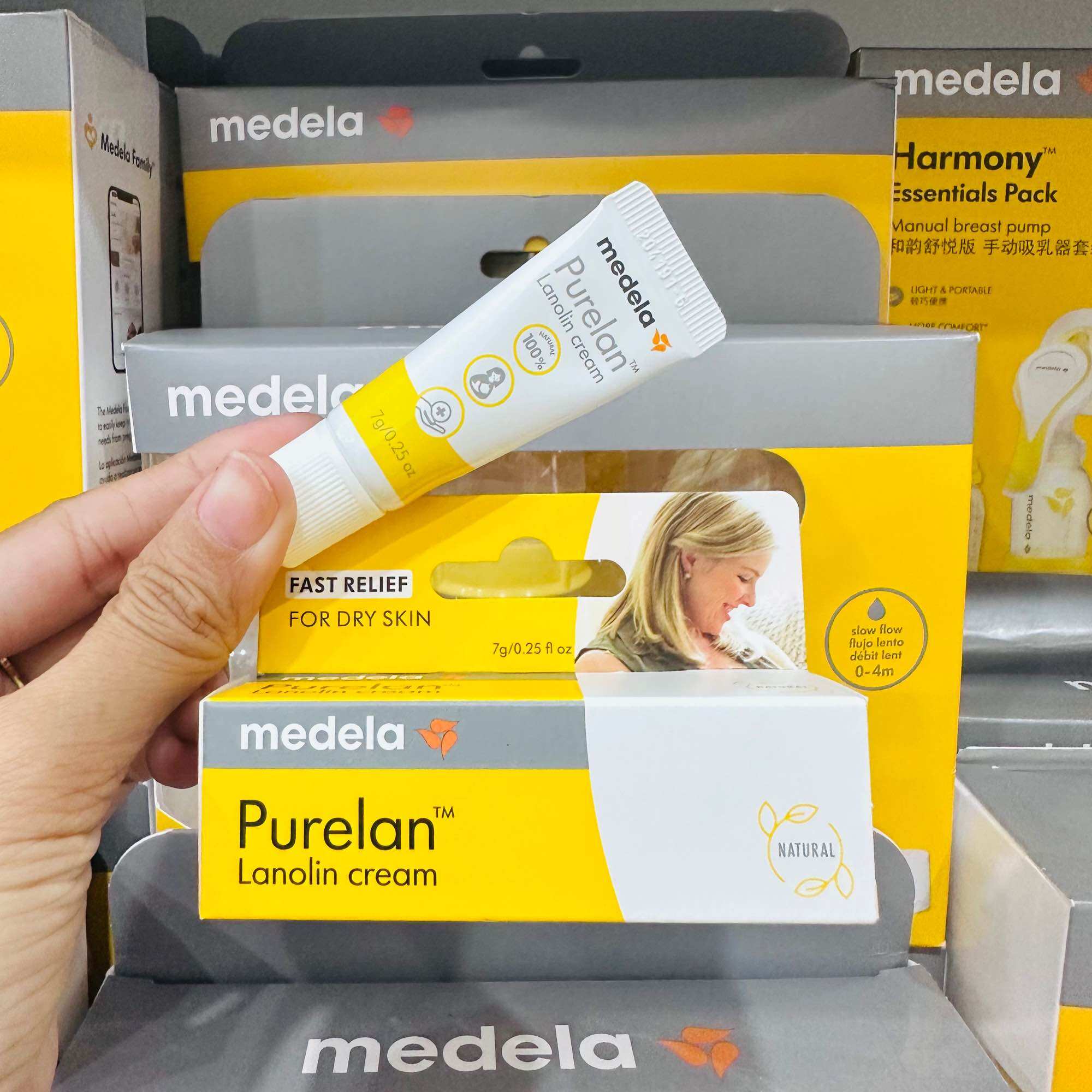 [1 tuýp] Kem chống nứt đầu ti Medela Purelan Lanolin 7g - Mẫu dùng thử - chiết xuất 100% từ mỡ cừu
