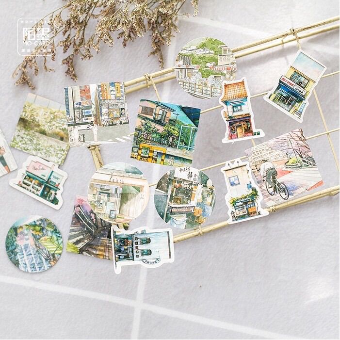 Bộ 45 sticker phong cảnh anime