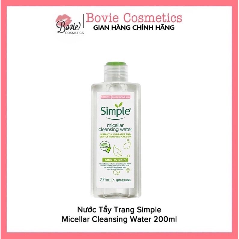 Nước Tẩy Trang Simple Micellar Cleansing Water 200ml