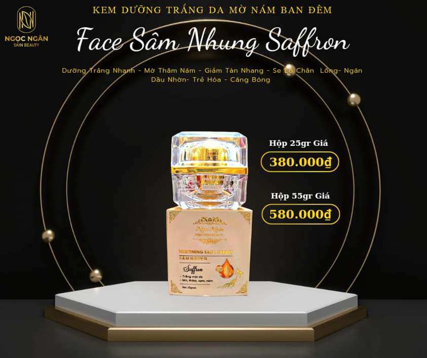 Kem face sâm nhung hươu mix saffron mẫu hủ mới ×2 kem