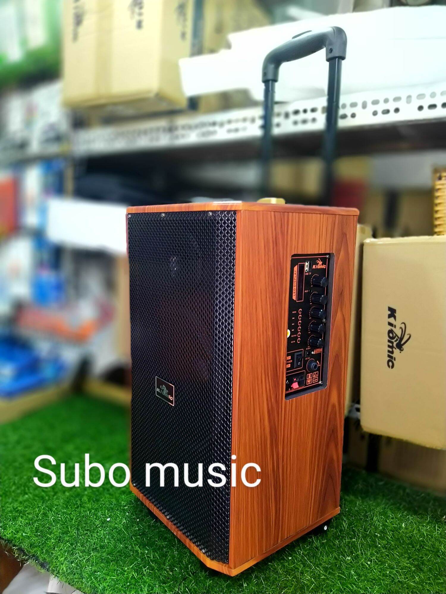 Loa kéo chính hãng kiomic k88, tặng hai mic, thùng gỗ
