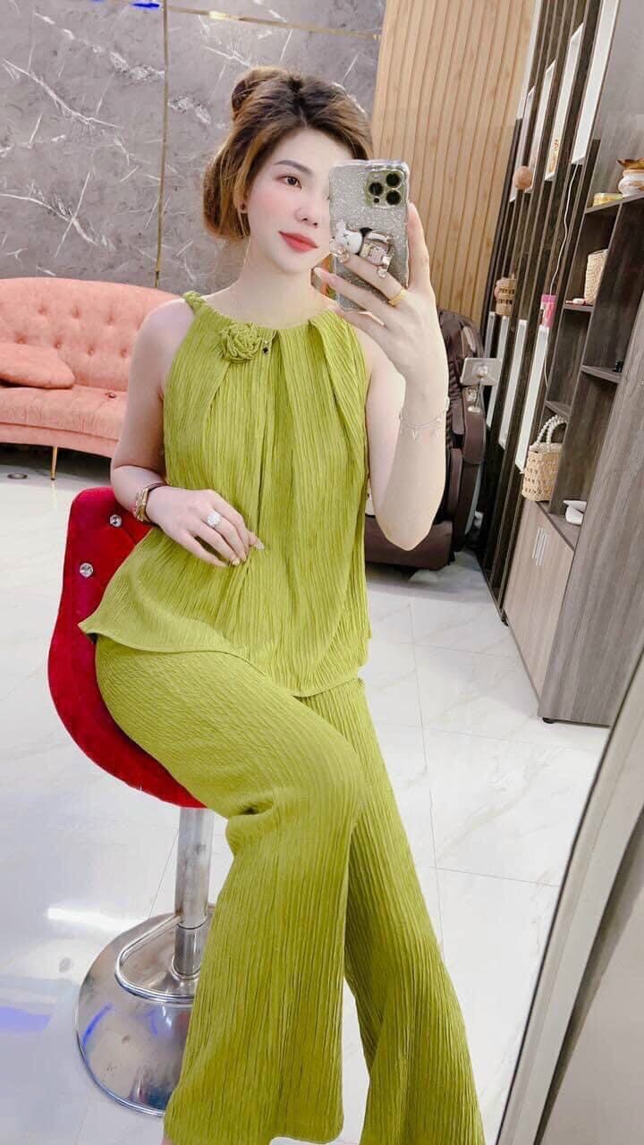 Sét bộ dài yếm hoa