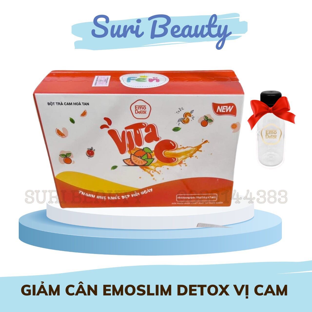 [KÈM QUÀ SIÊU CUTE] Bột Giảm Cân Vị Cam Emoslim Dễ Uống Giảm 2-5kg sau 7 ngày