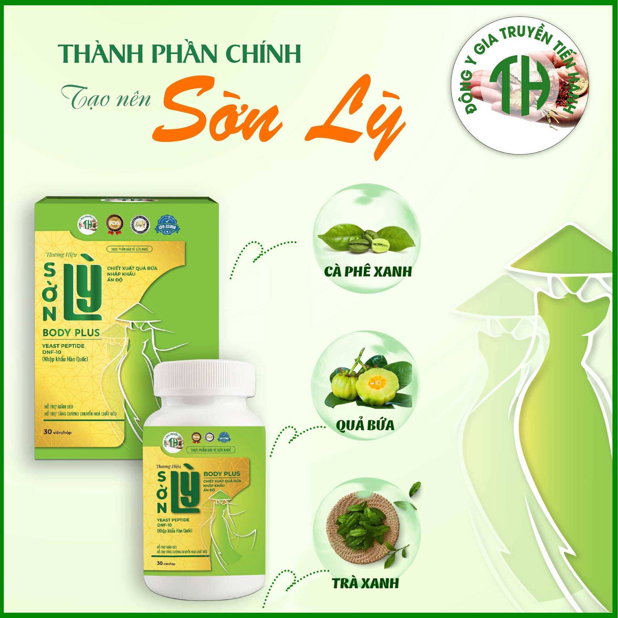 [Tặng VitC ] Thảo Mộc Giảm cân Sờn Lỳ Dành Cho Cơ Địa Chai Nhờn