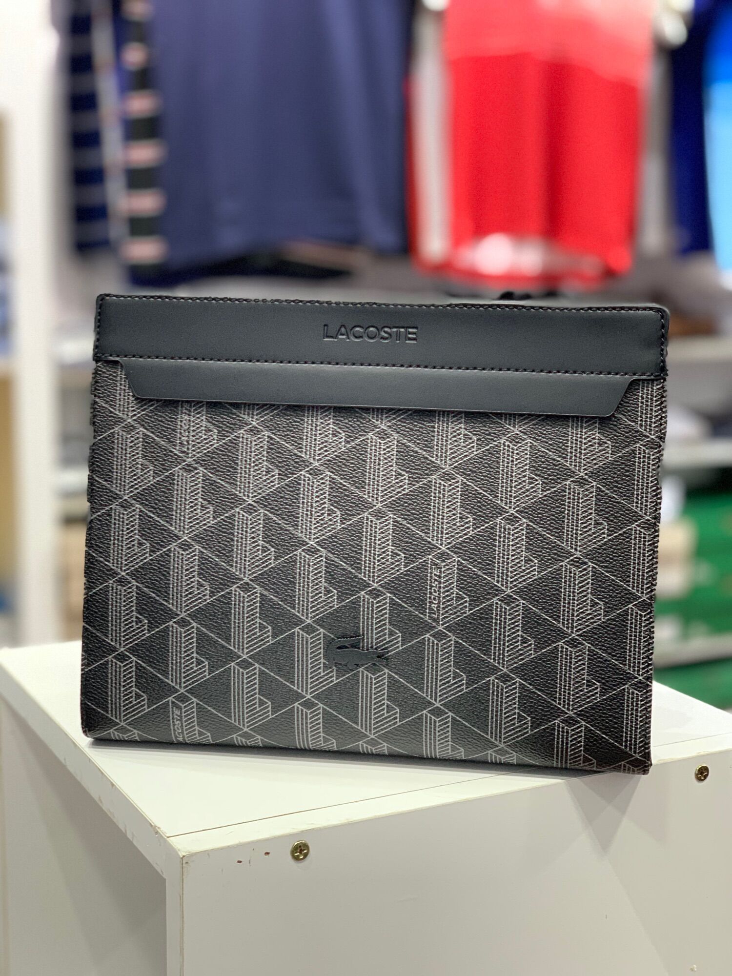 CLUTCH Nam Lacoste The Blend Monogram Canvas Toiletry Kit