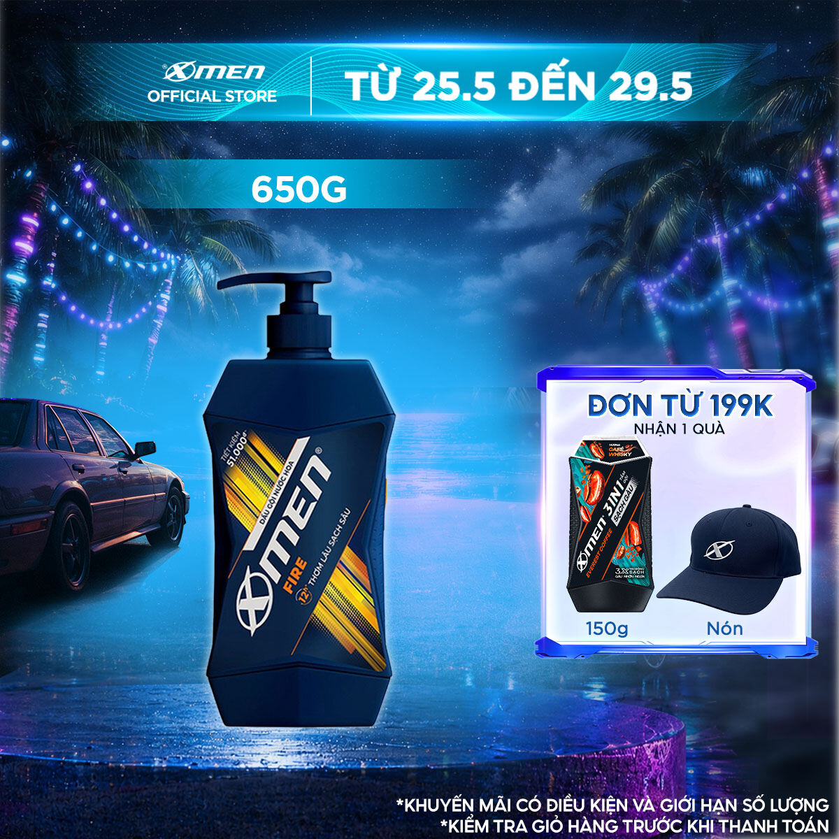 Dầu Gội Nước hoa X-Men Fire 650g