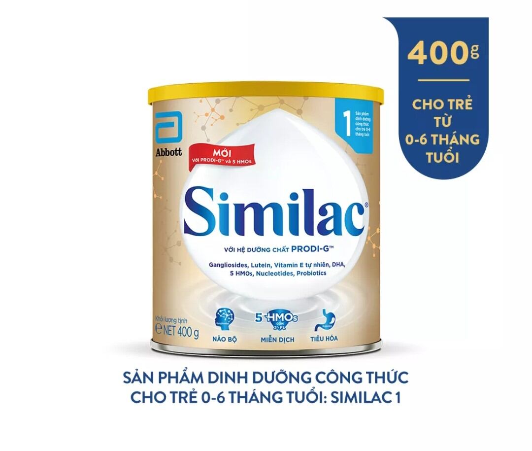 Sữa Bột Similac 1 400g (0-6 tháng) - Mẫu Mới 5G