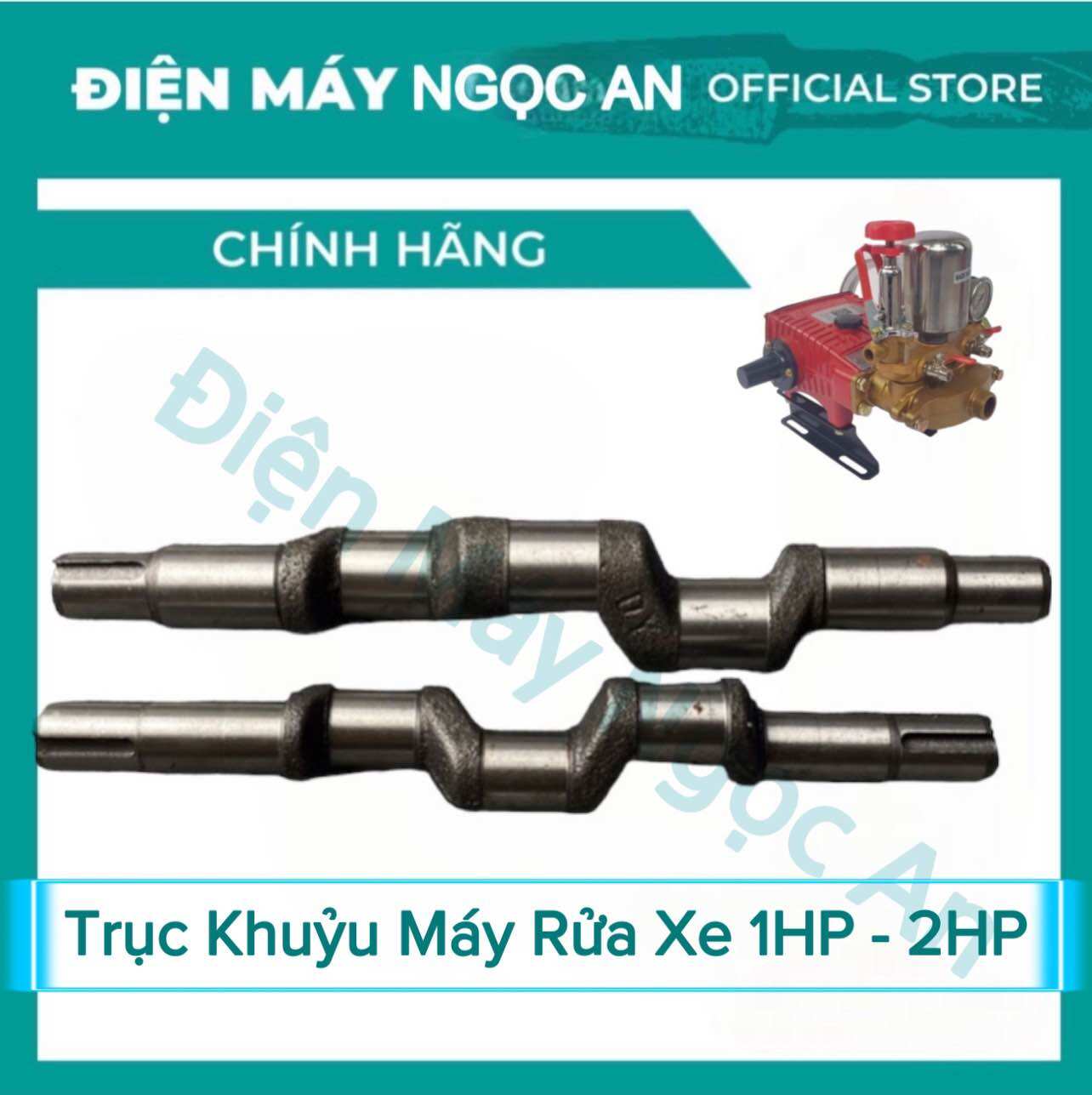 Trục khuỷu máy rửa xe đầu kéo dây curoa - trục cốt zên máy rửa xe