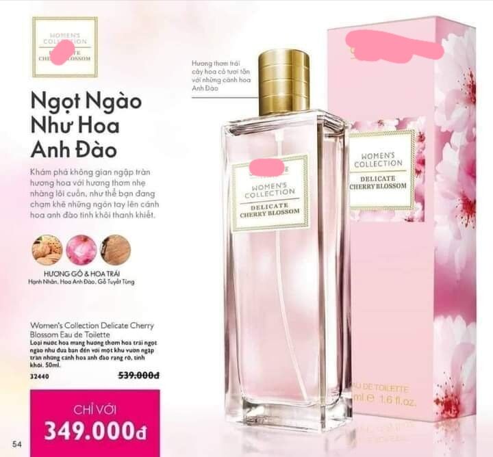Nước hoa nữ hương hoa anh đào 50ml 32440