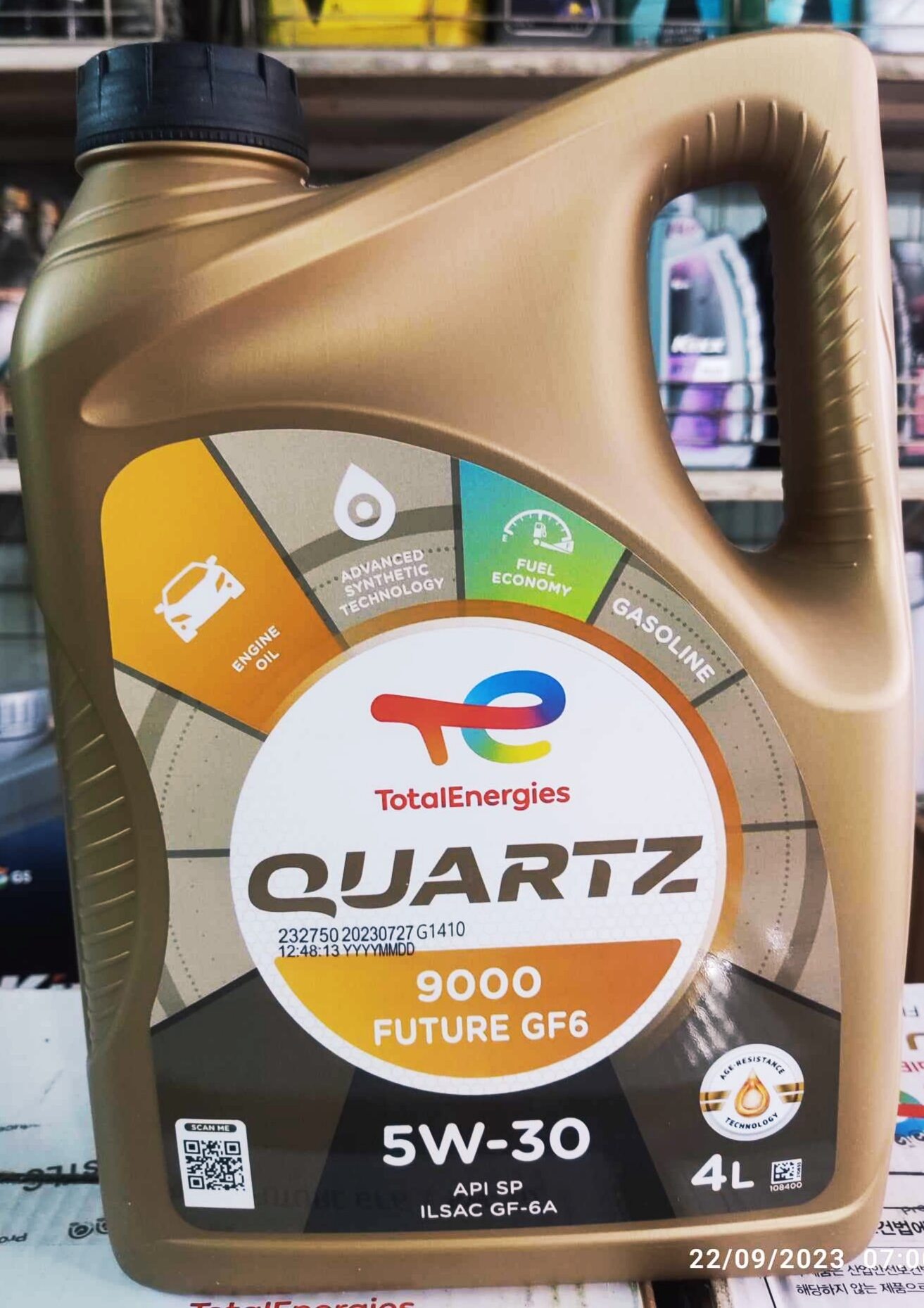 DẦU NHỚT TOTAL QUARTZ 9000 API SP/ ILSAC GF6A- 5W30- mẫu hoàn toàn mới