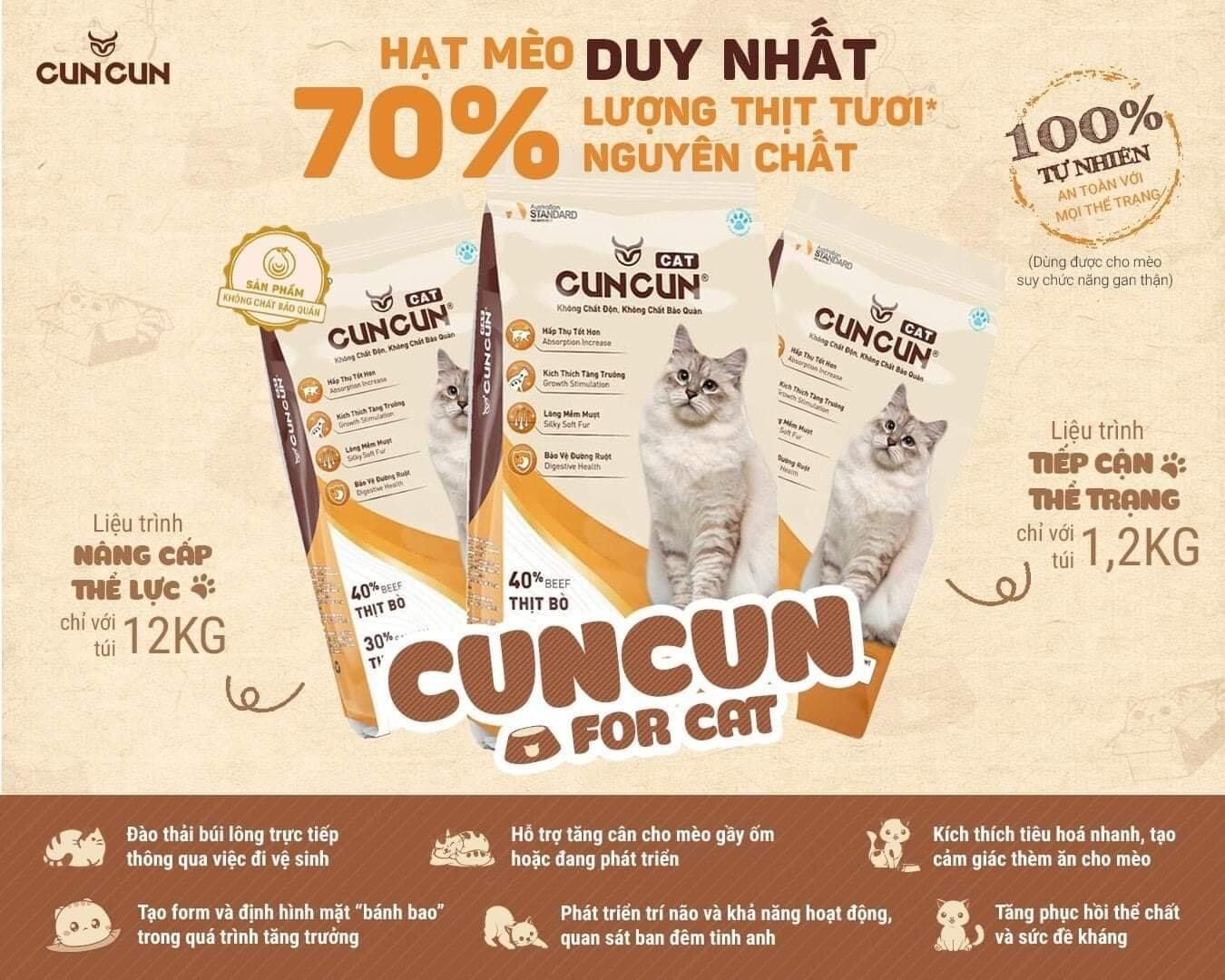 Hạt mèo Cuncun 1.2kg