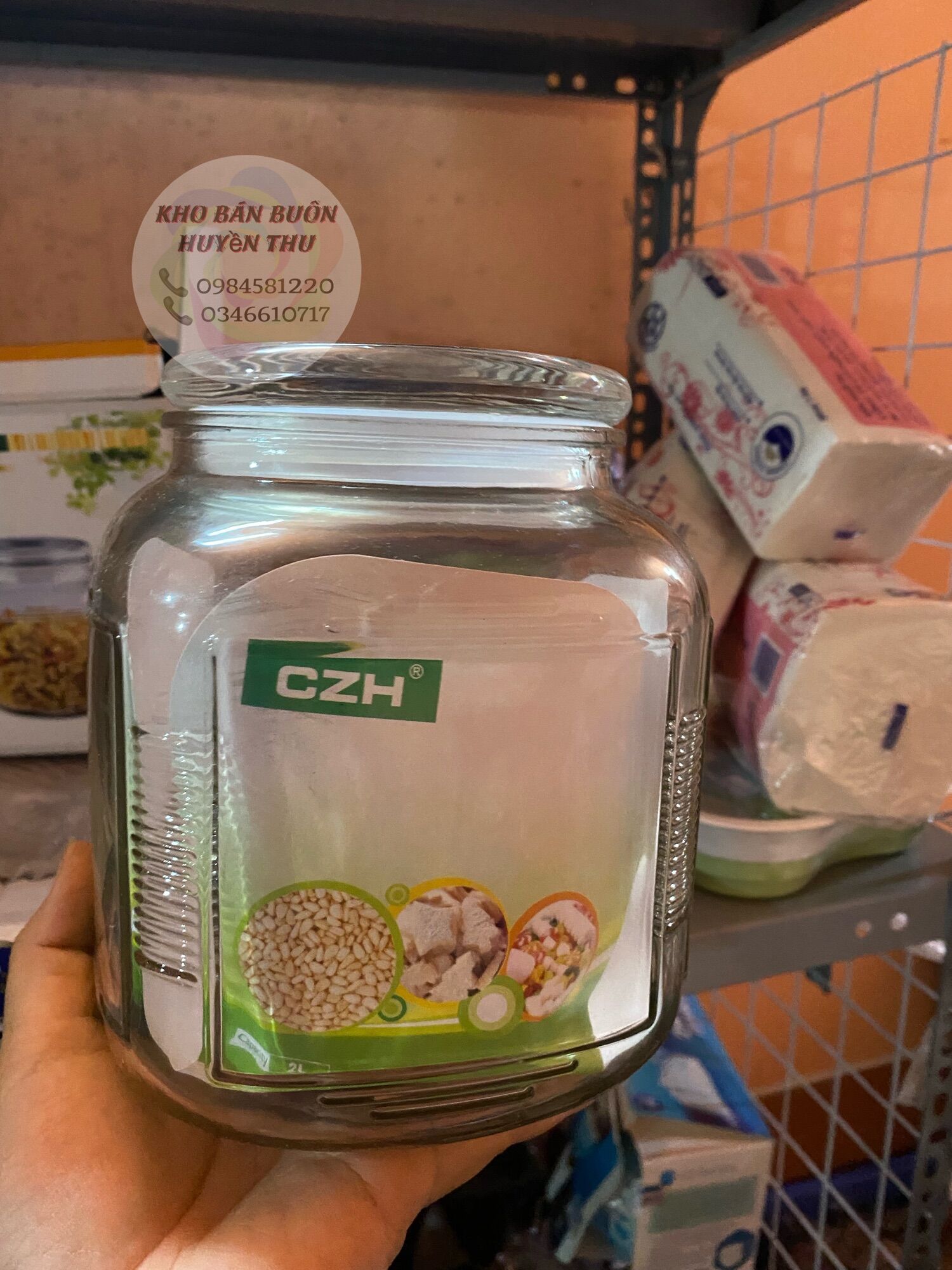 Hũ thuỷ tinh nắp kín 2L
