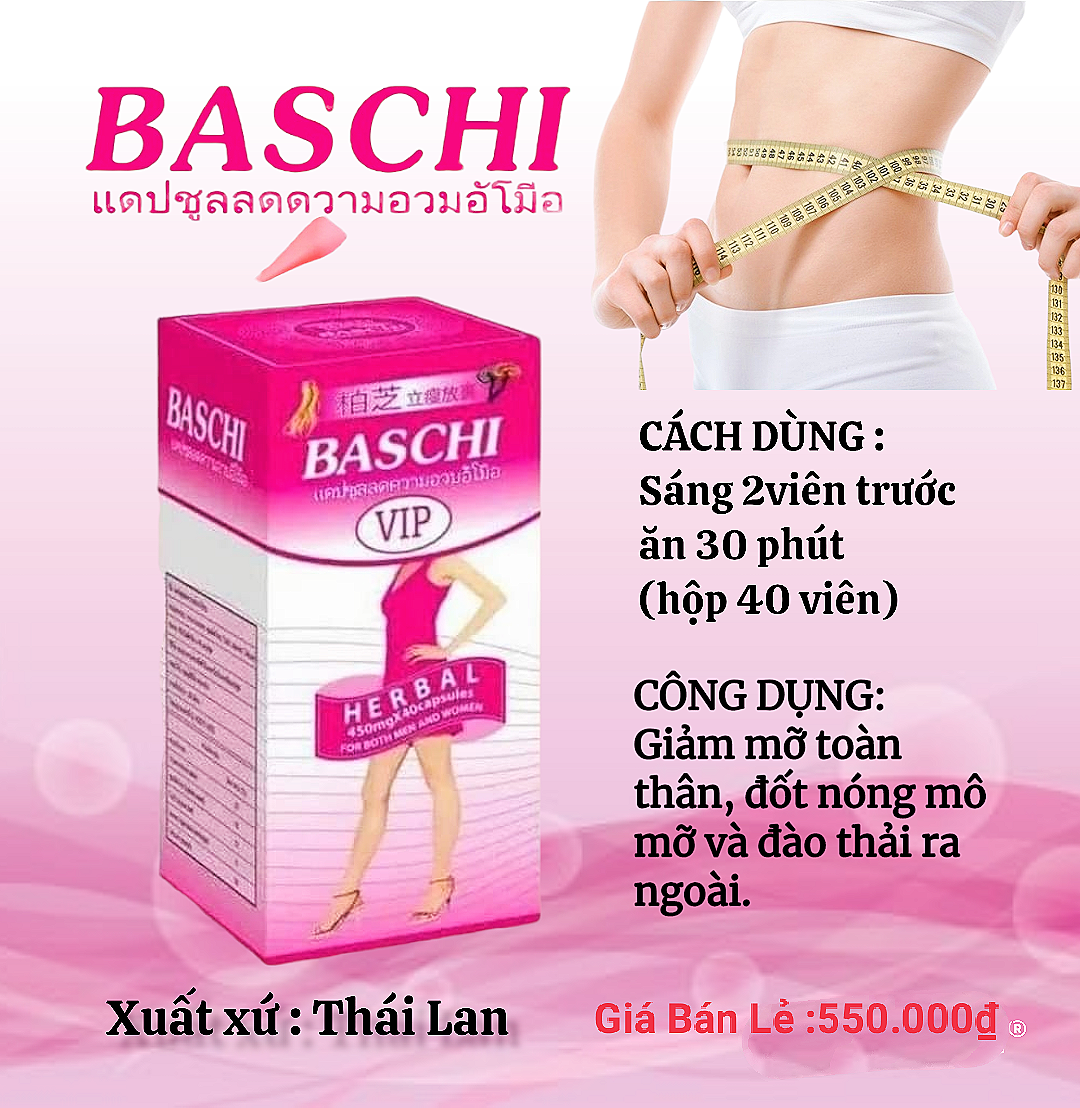 Giảm Cân Siêu Mạnh BACHI CAM VIP Thái Lan (Hộp 30viên)