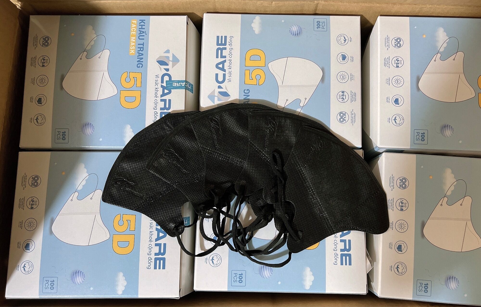 THÙNG 100c KHẨU TRANG 5D MASK TT CARE