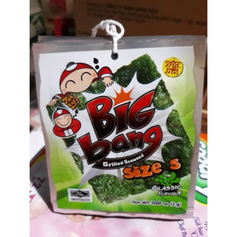 Lốc 24 gói *2g/ gói rong biển Big Bang thái lan