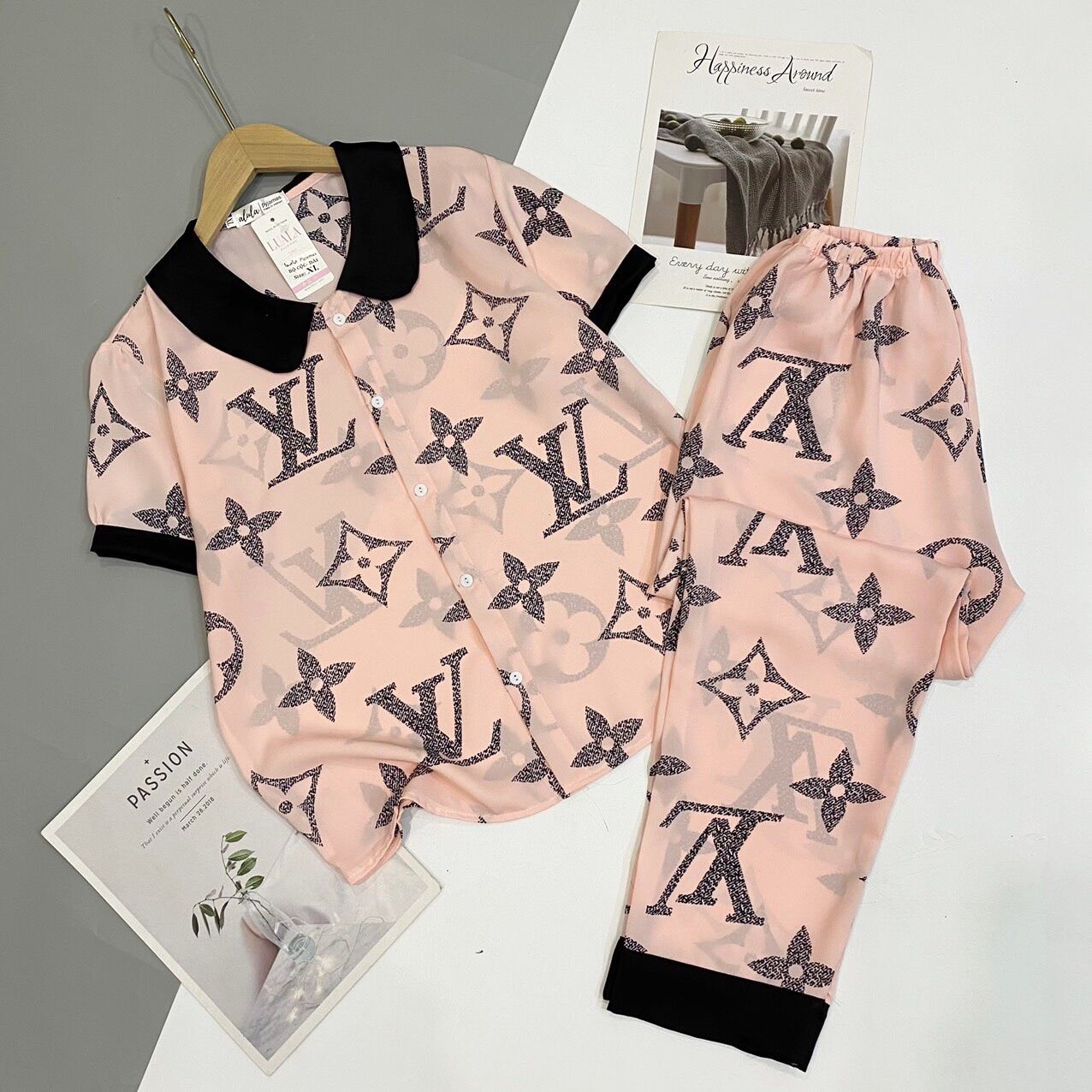 Bộ Pyjama lụa Mango cao cấp, Bộ ngủ lụa mango cao cấp