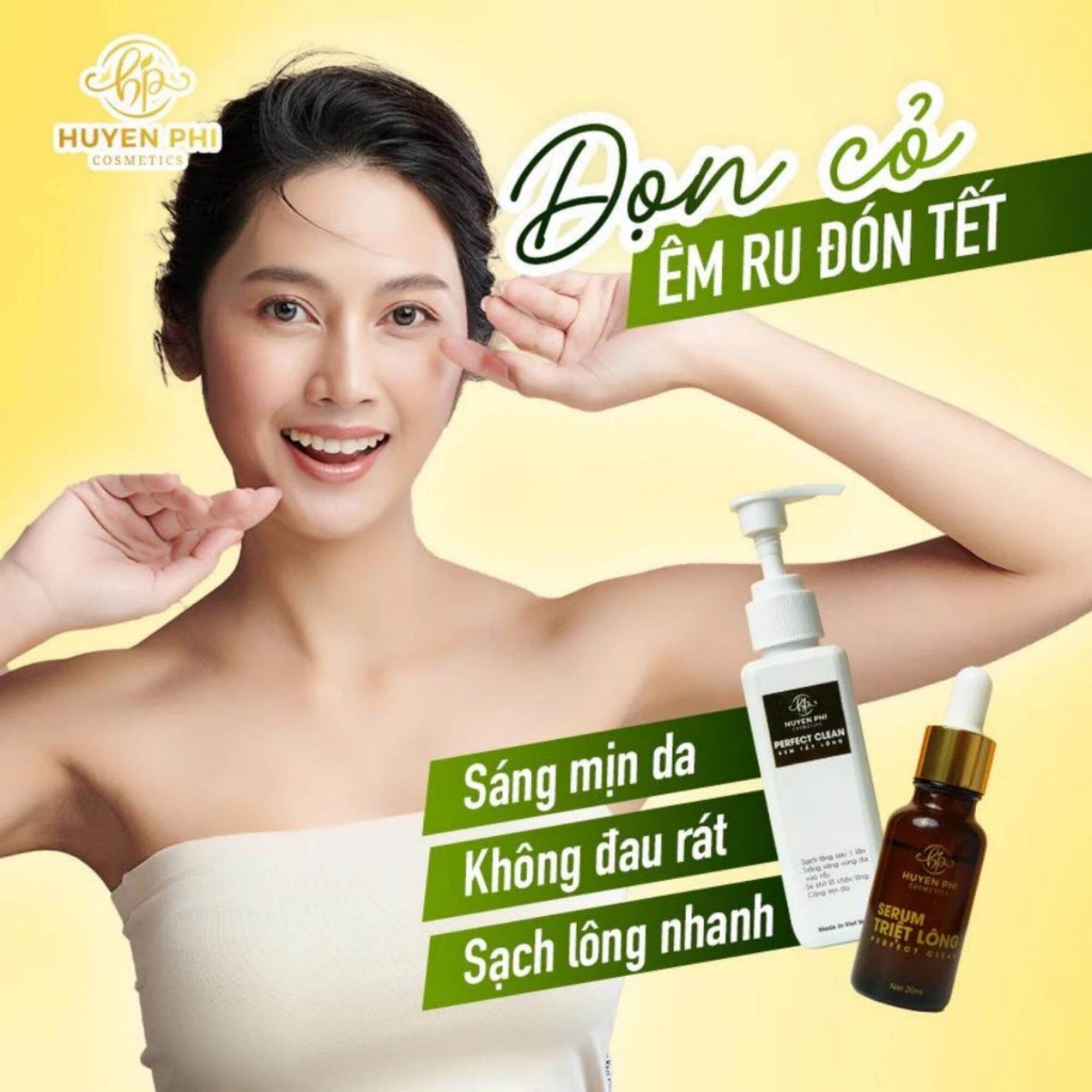 [CAM KẾT CHÍNH HÃNG] TẶNG SERUM 20ml.KEM TẨY LÔNG  VÙNG KÍN BIKINI NÁCH CHÂN TAY HUYỀN PHI 120ML TRIỆT LÔNG VĨNH VIỄN