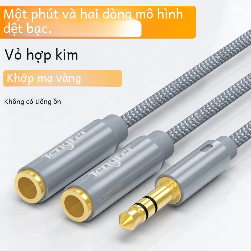 3.5mm 2 chiều Aux Nam Đến Nữ Bộ Chia Tai Nghe Đôi Âm Thanh Nổi Y Cáp Cho Tivi Điện Thoại Ps4 âm thanh Dây Nối Dài