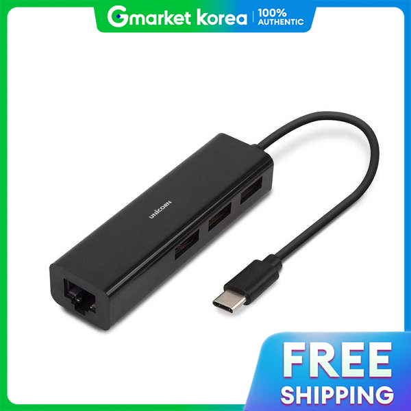 UNICORN | Unicorn Th-200N Usb-C Type Wired Lan Card, USB 3-Port Hub Combo, Hub Lan Card Giá 685,500 Đồng*Miễn phí vận chuyển