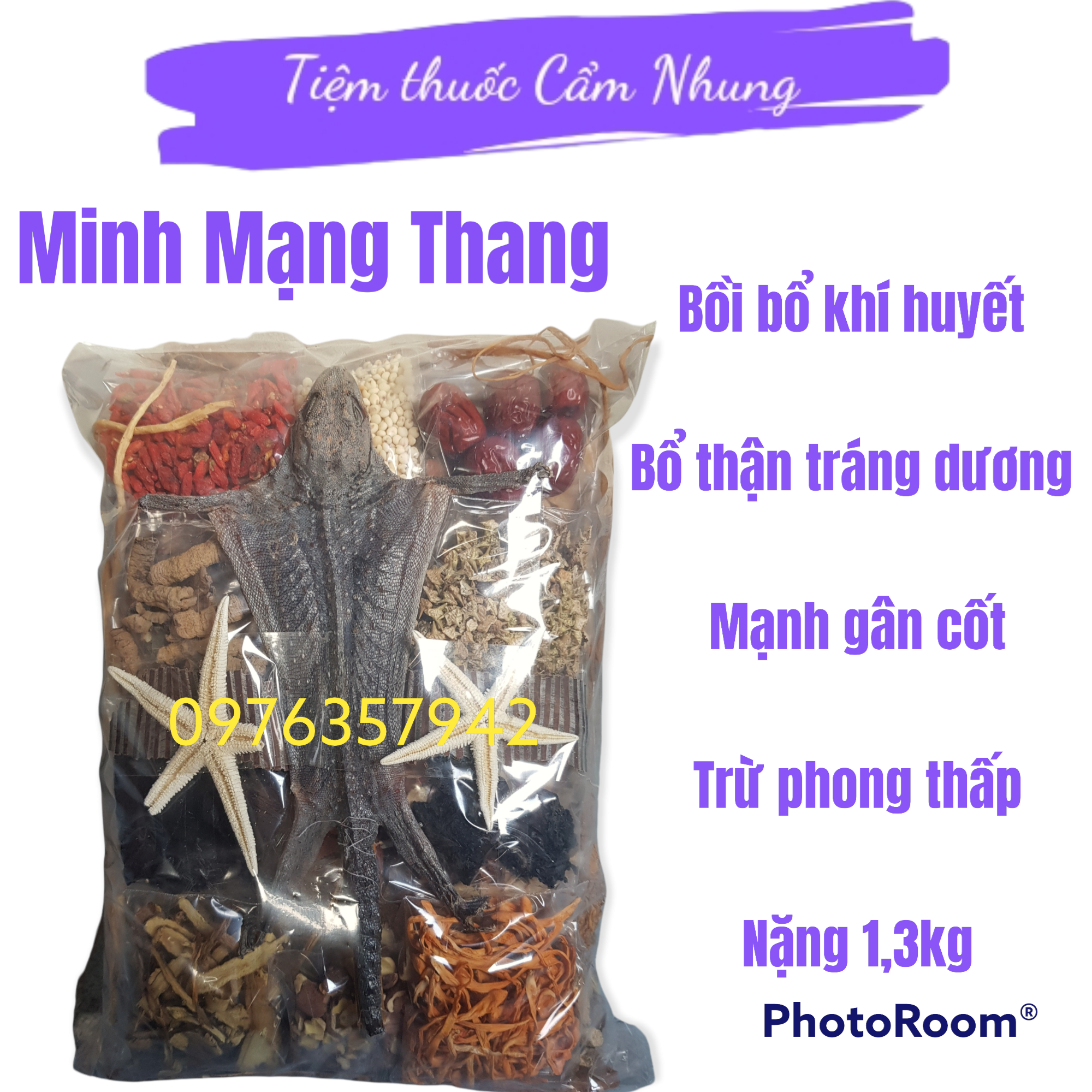 1 GÓI MINH MẠNG THANG 1,3KG CHUẨN VỊ THƠM NGON BỔ DƯỠNG, BỒI BỔ VÀ TĂNG CƯỜNG SỨC KHỎE SINH LY.
