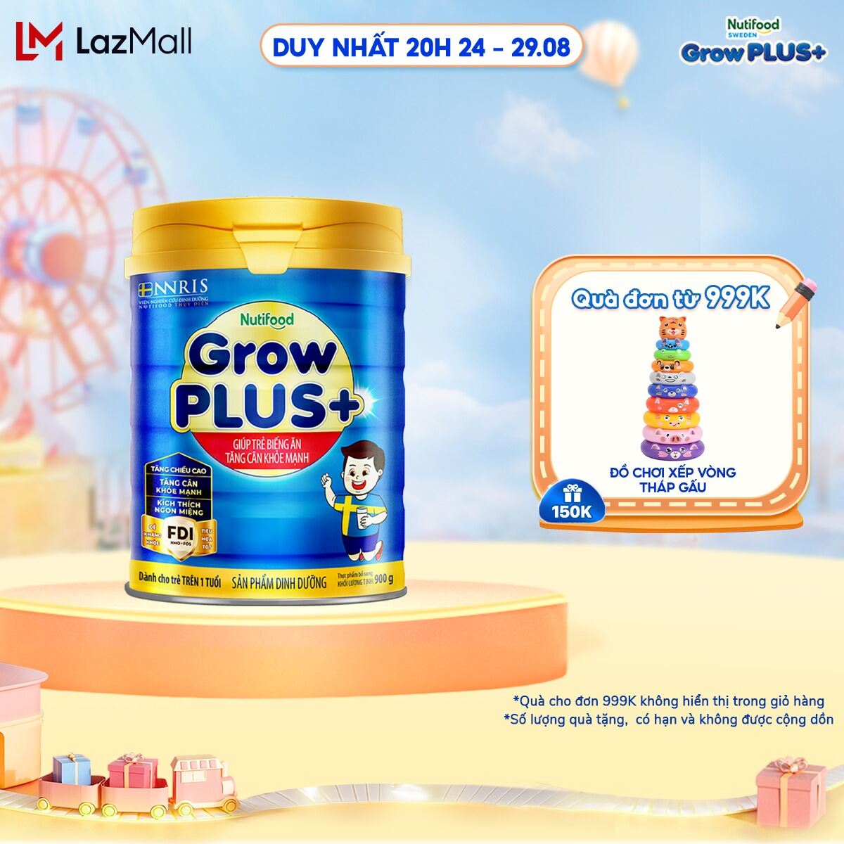Sữa bột nutifood growplus+ biếng ăn 1+ - tăng cân khỏe mạnh