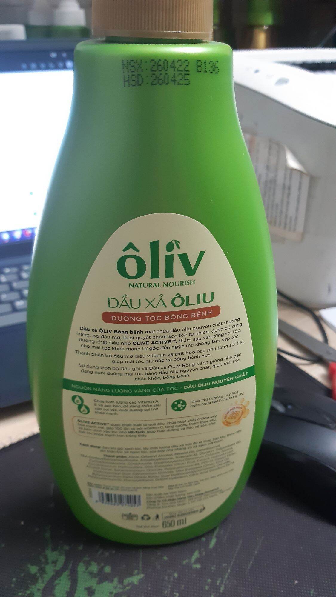 Dầu xả ôliu Oliv bồng bềnh 650ml