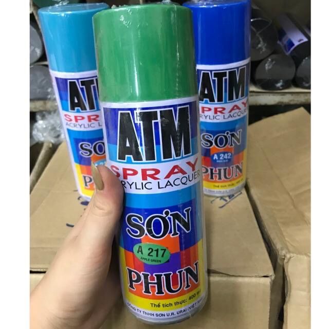 Sơn phun sơn xịt màu xanh ATM