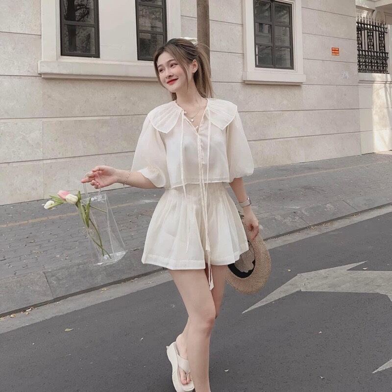Bộ Đồ Voan Tơ Lụa, 2 lớp mềm mịn xịn