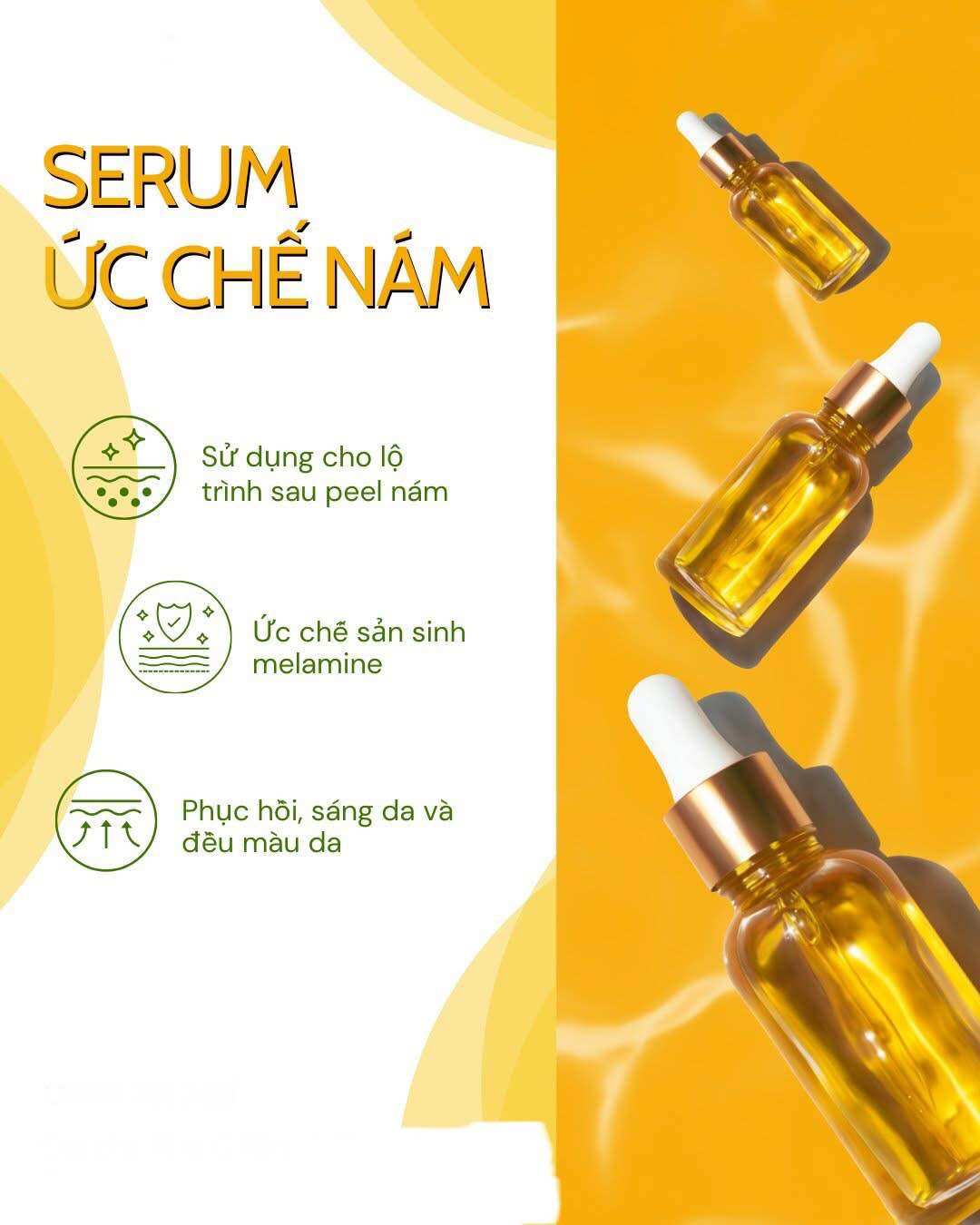 Serum Ức Chế Nám Trị Tăng Sắc Tố Da, mờ thâm, phục hồi da, sáng da