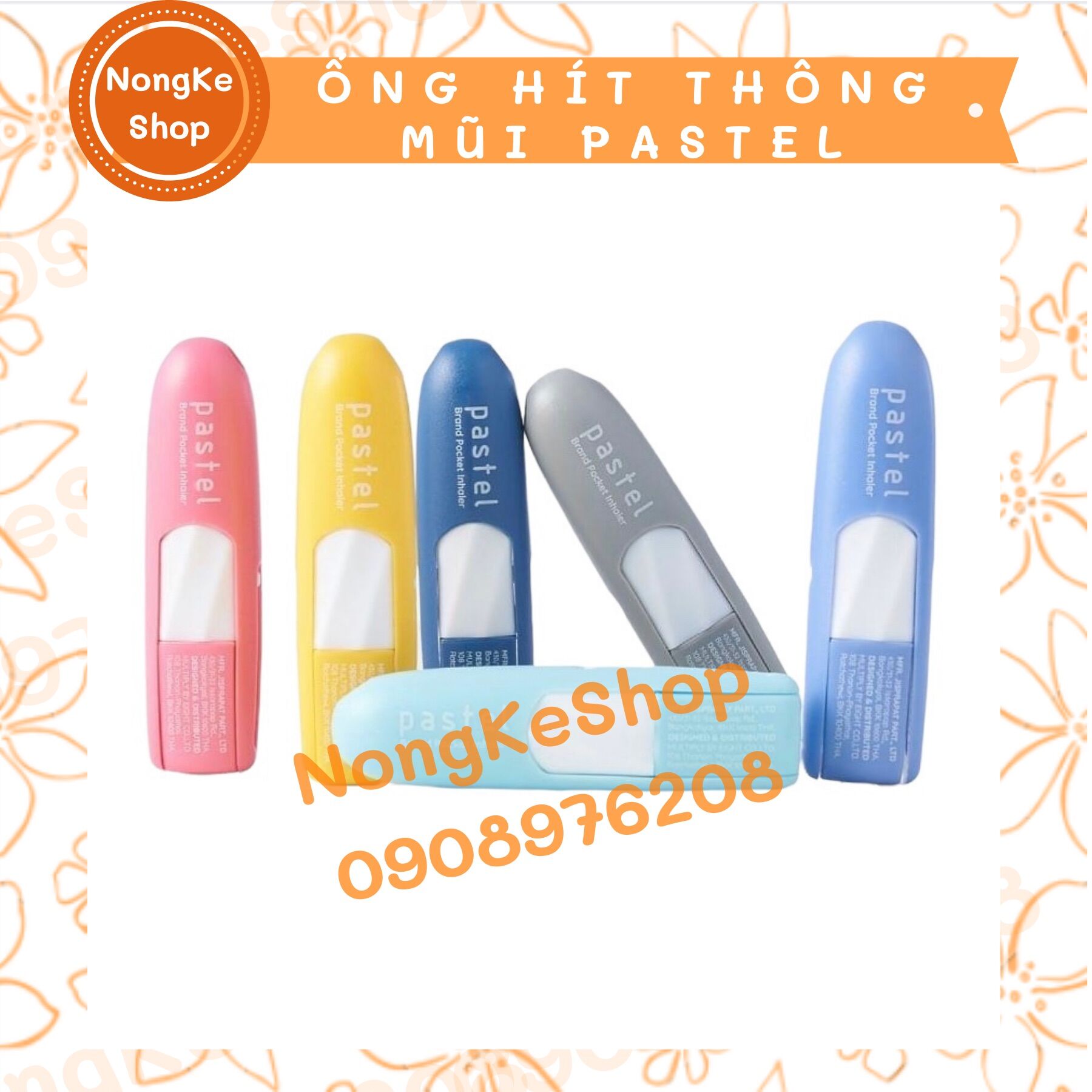 Ống hít thông mũi pastel thái lan