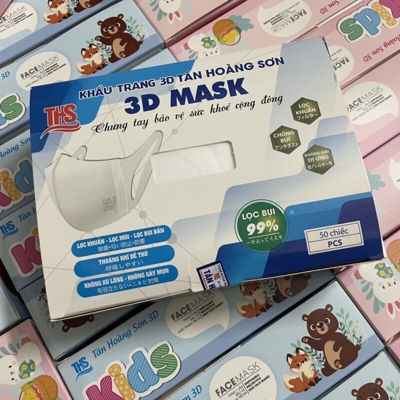 Khẩu trang 3D MASKS hộp 50 chiếc