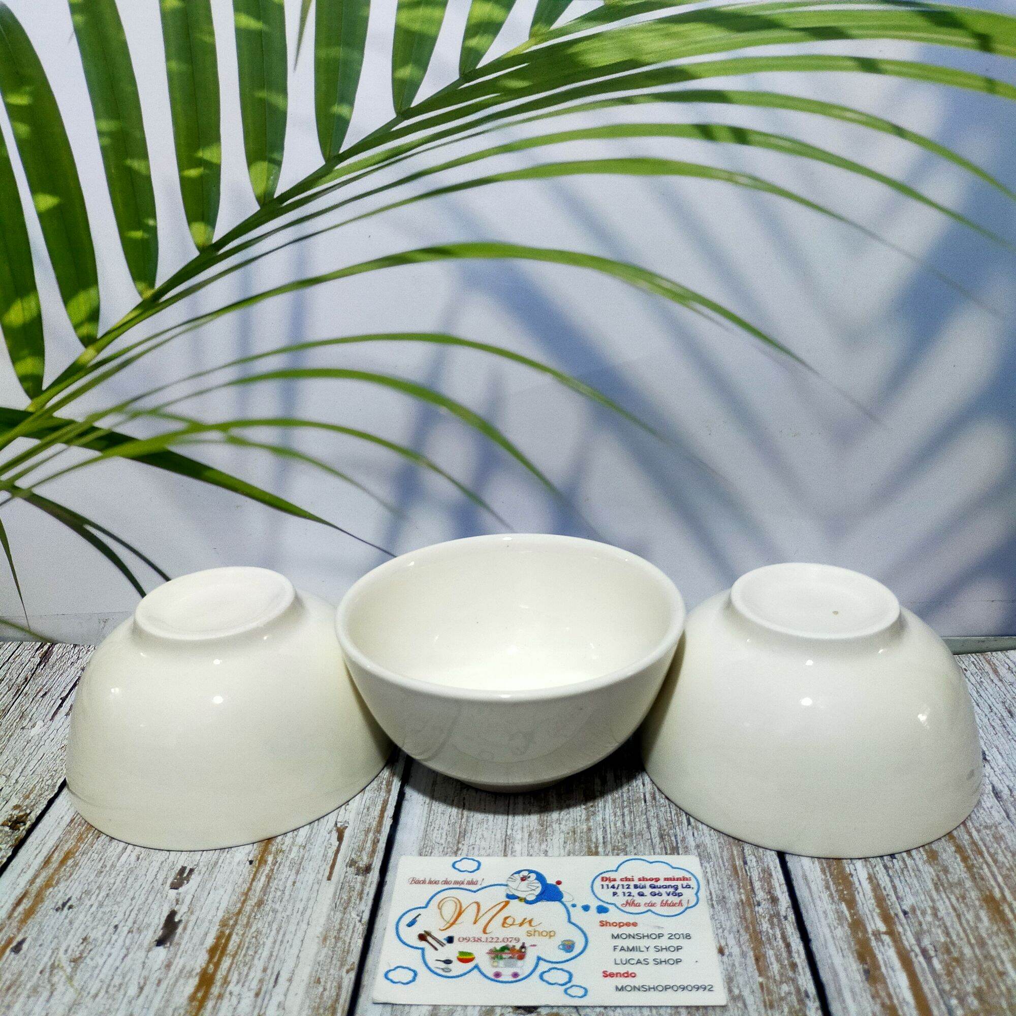 COMBO 10c CHÉN CƠM SỨ TRẮNG (LOẠI DÀY) MS*046