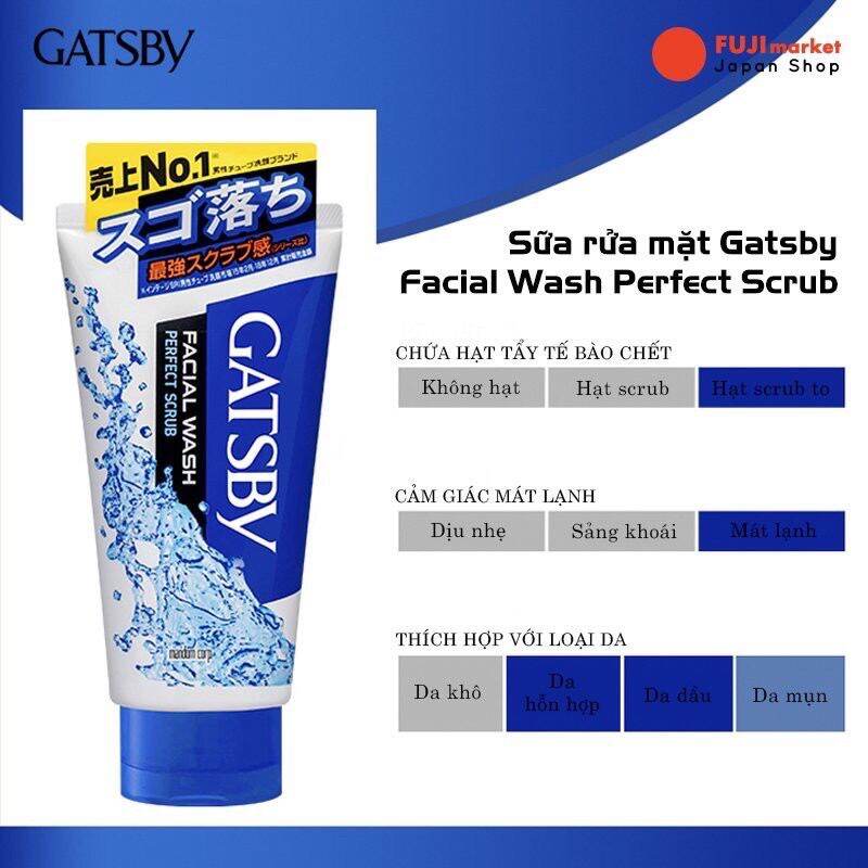 SỮA RỬA MẶT NAM GATSBY - TUÝP 130GR (Chọn mùi )