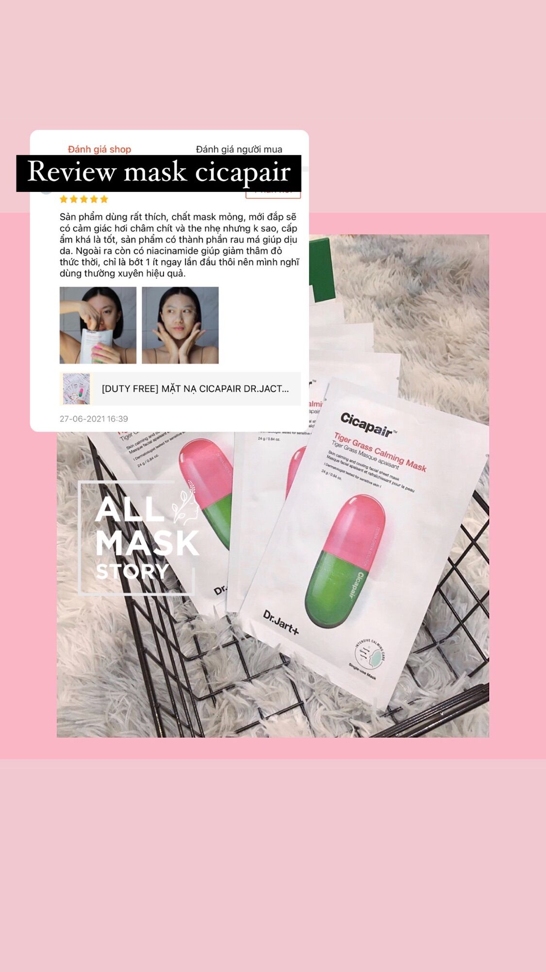 [HCM]MẶT NẠ DR JART+ CICAPAIR PHỤC HỒI DA