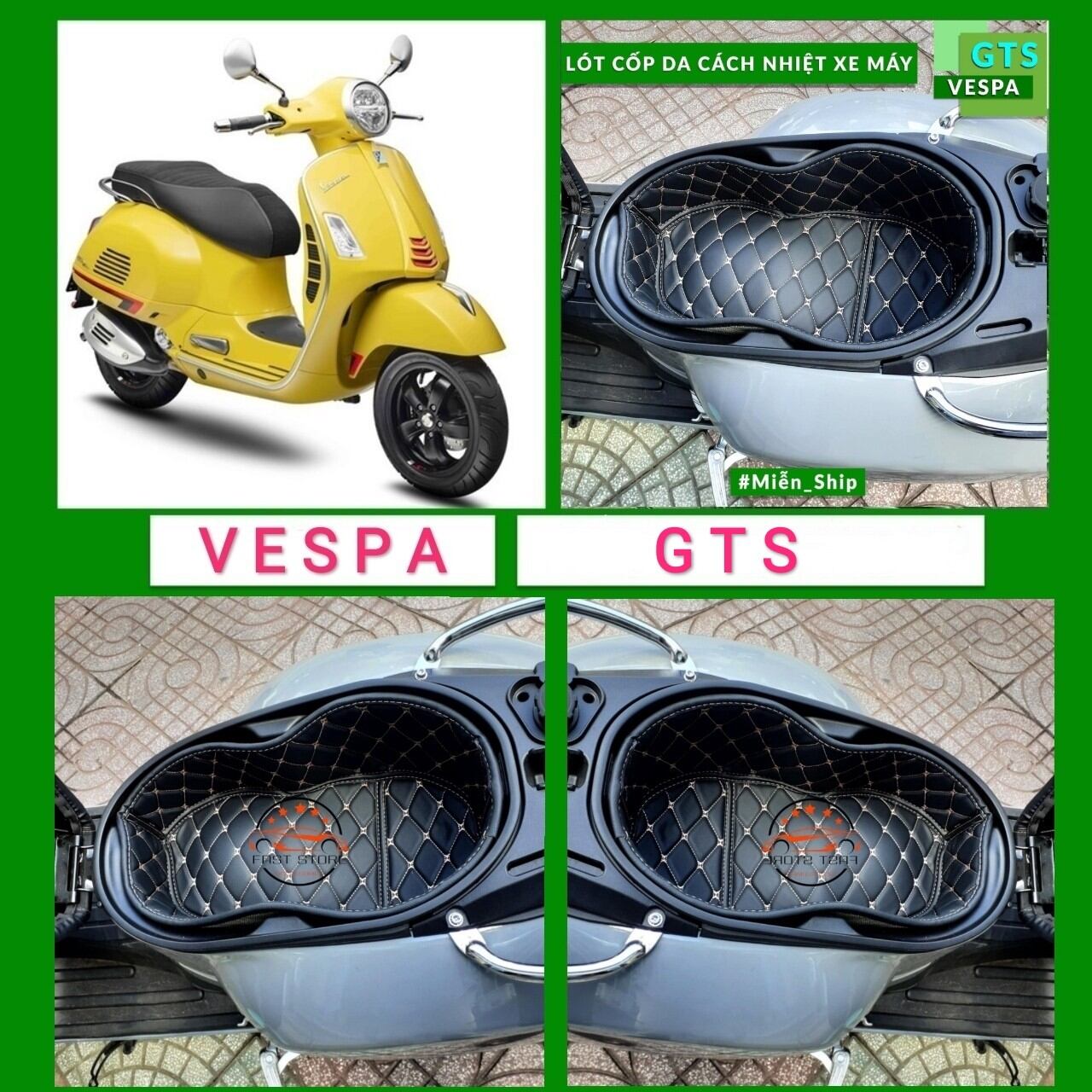 Lót cốp cách nhiệt xe máy Vespa GTS