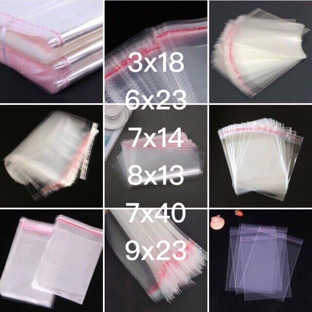 100GR TÚI OPP- TÚI BĂNG KEO DÁN MIỆNG - TÚI ĐỰNG SẢN PHẨM