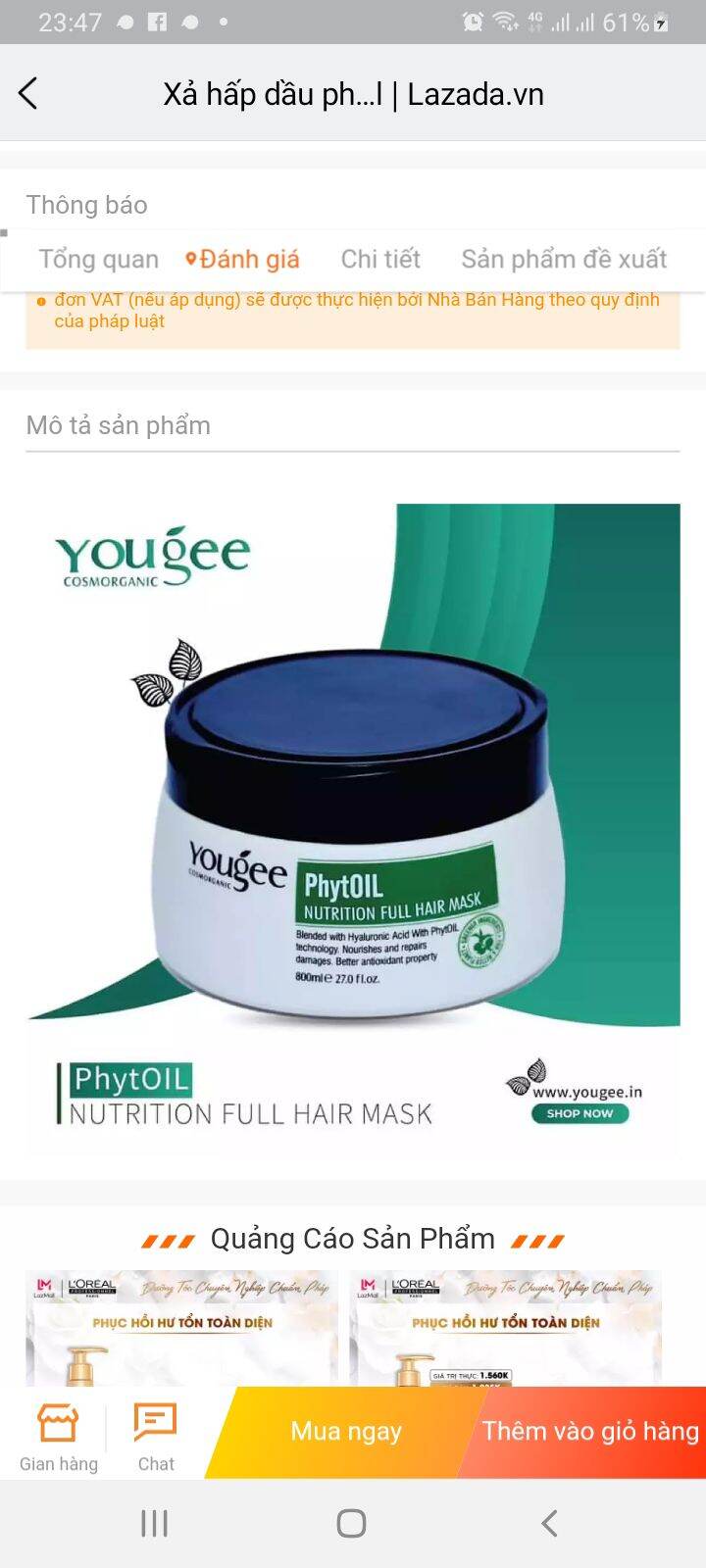 Hấp dầu siêu mượt yougee