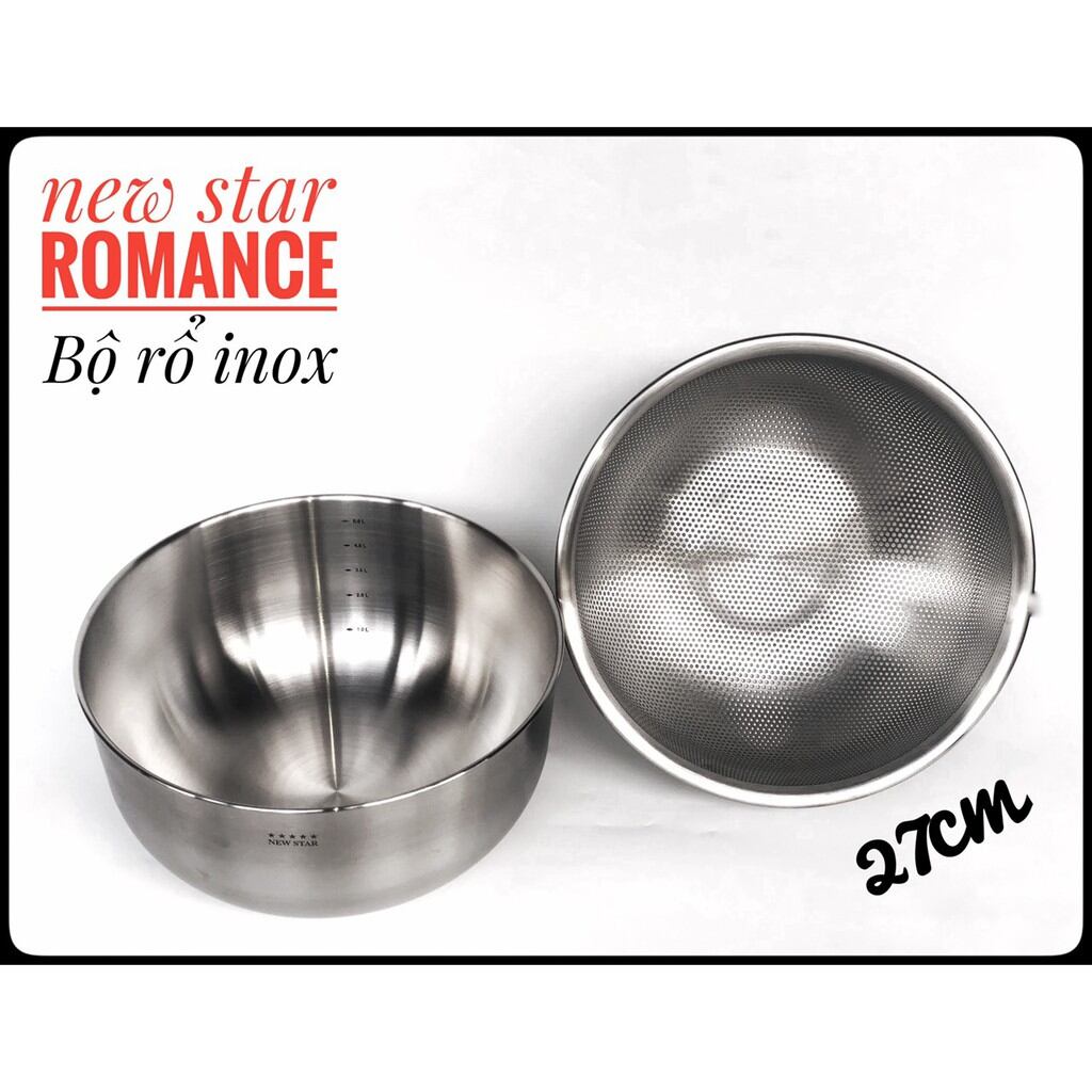 Bộ rổ Inox 304 cao cấp Newstar Romance