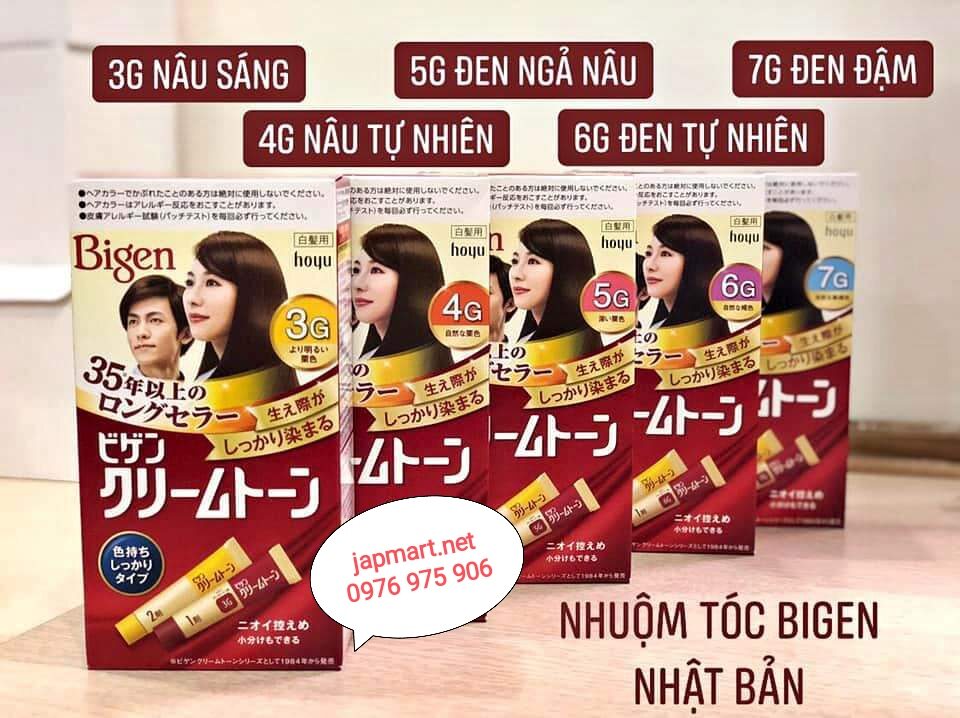 Nhuộm tóc Bigen đủ màu Nhật Bản