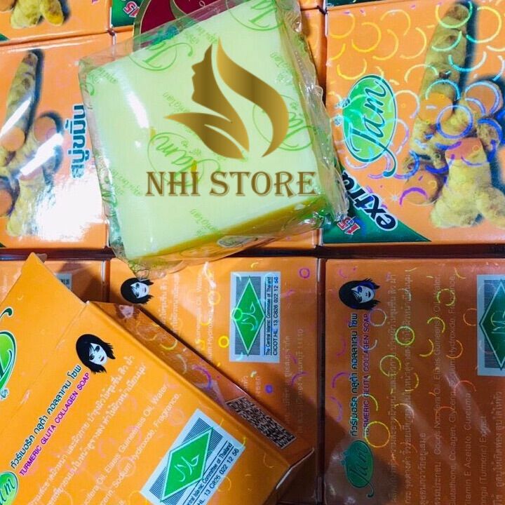 [HÀNG Chính Hãng] Xà Phòng Nghệ Ngừa Mụn Trắng Da Thái Lan