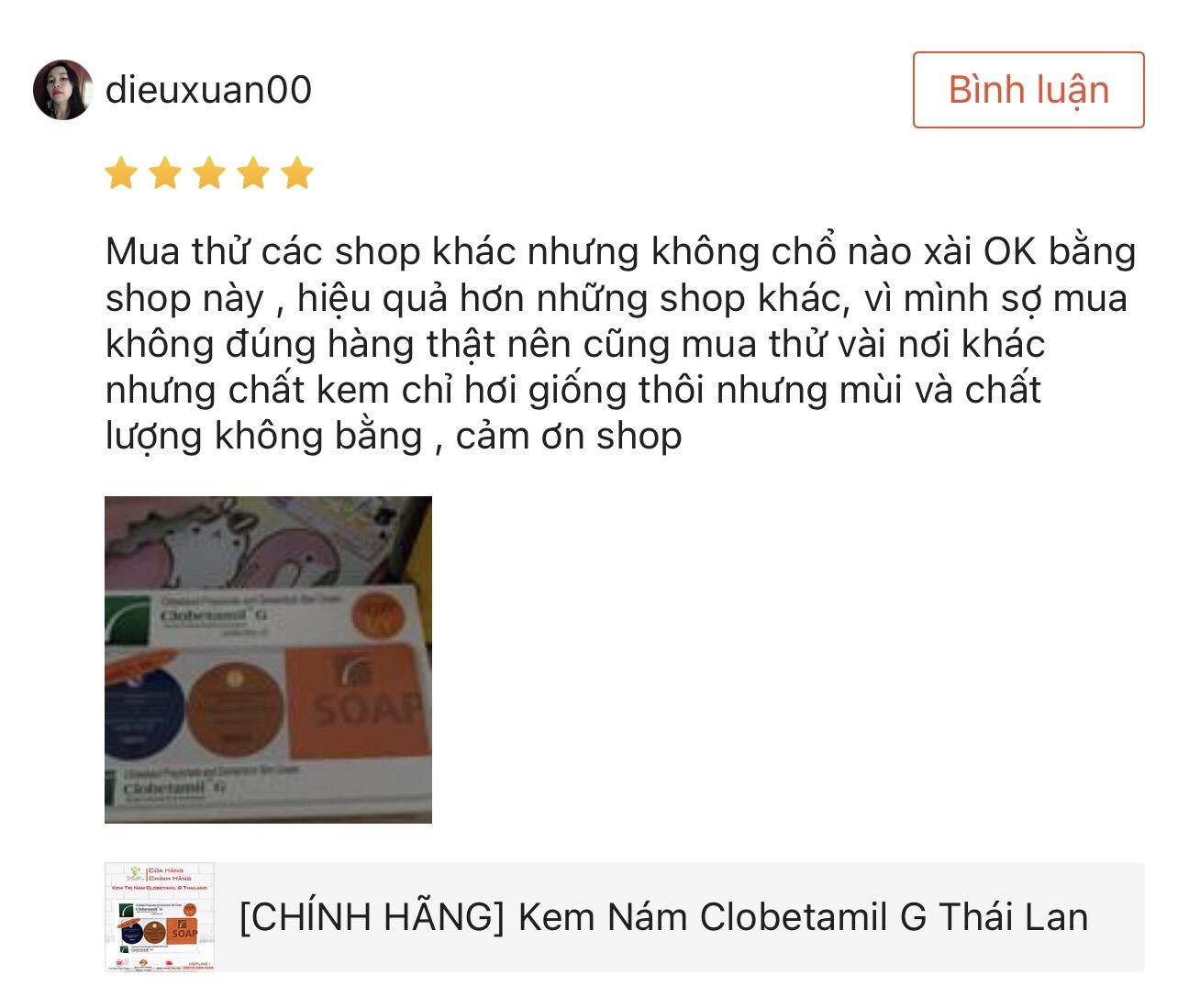 [CHÍNH HÃNG] Kem Nám Clobetamil G Thái Lan