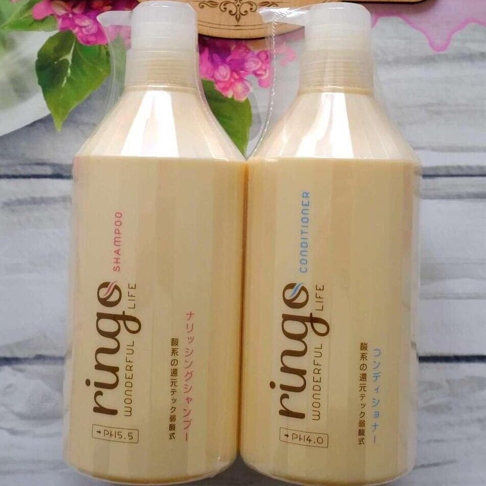 [HCM]Cặp dầu gội và xã RINGO phục hồi cao cấp 750mlx2